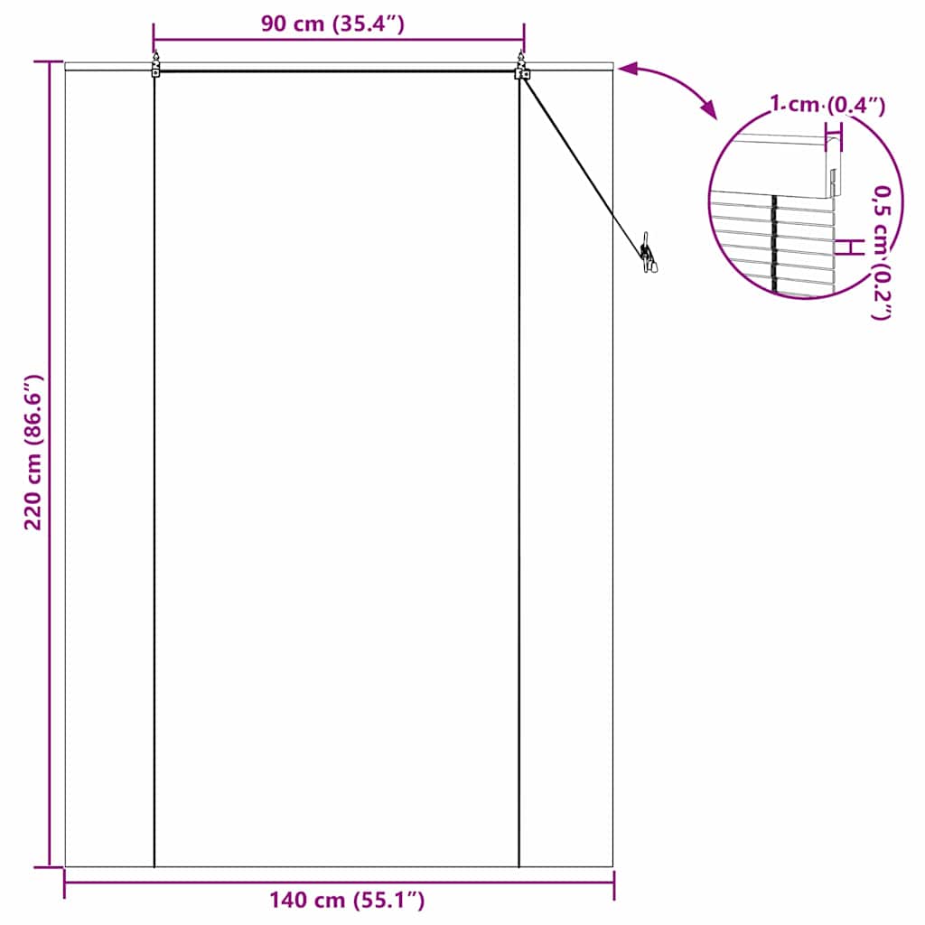 Bambus rolete Priroda 140 x 220 cm Bambus