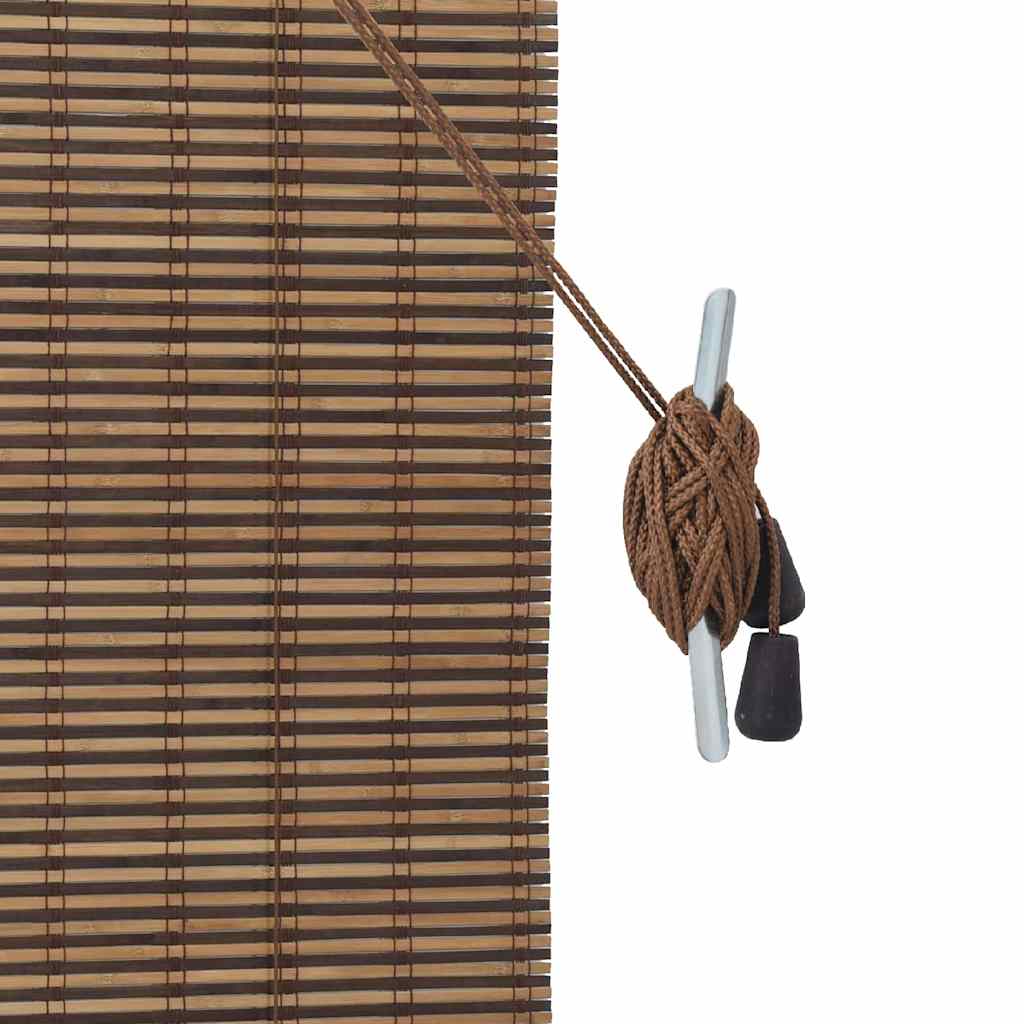 Rolo zavjesa sa zavjesama Smeđa 90 x 220 cm bambus