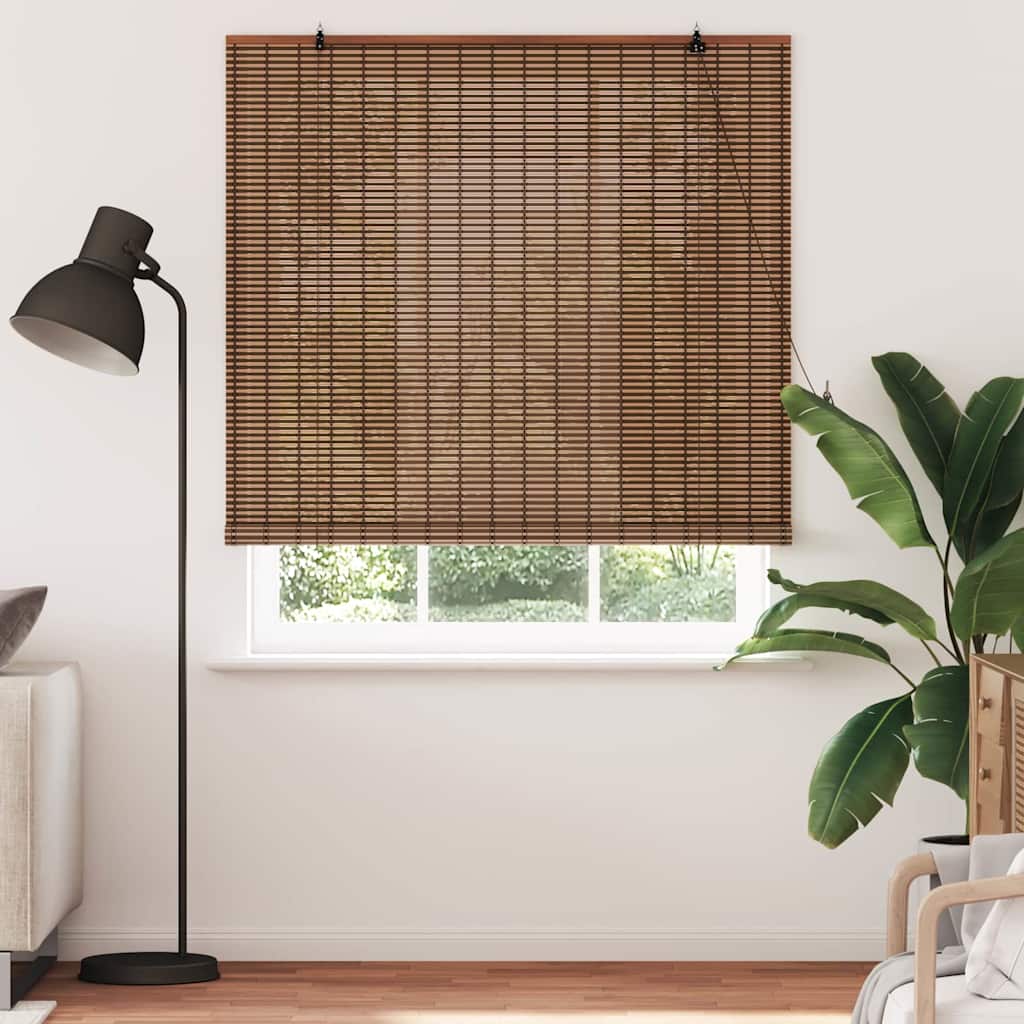 Rolo zavjesa sa zavjesama Smeđa 150 x 220 cm bambus