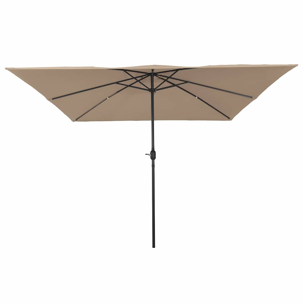 Vrtni suncobran Sivo-smeđa 295 x 295 x 245 cm Poliester i čelik