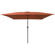Vrtni suncobran Terakota 295 x 295 x 245 cm Poliester i čelik