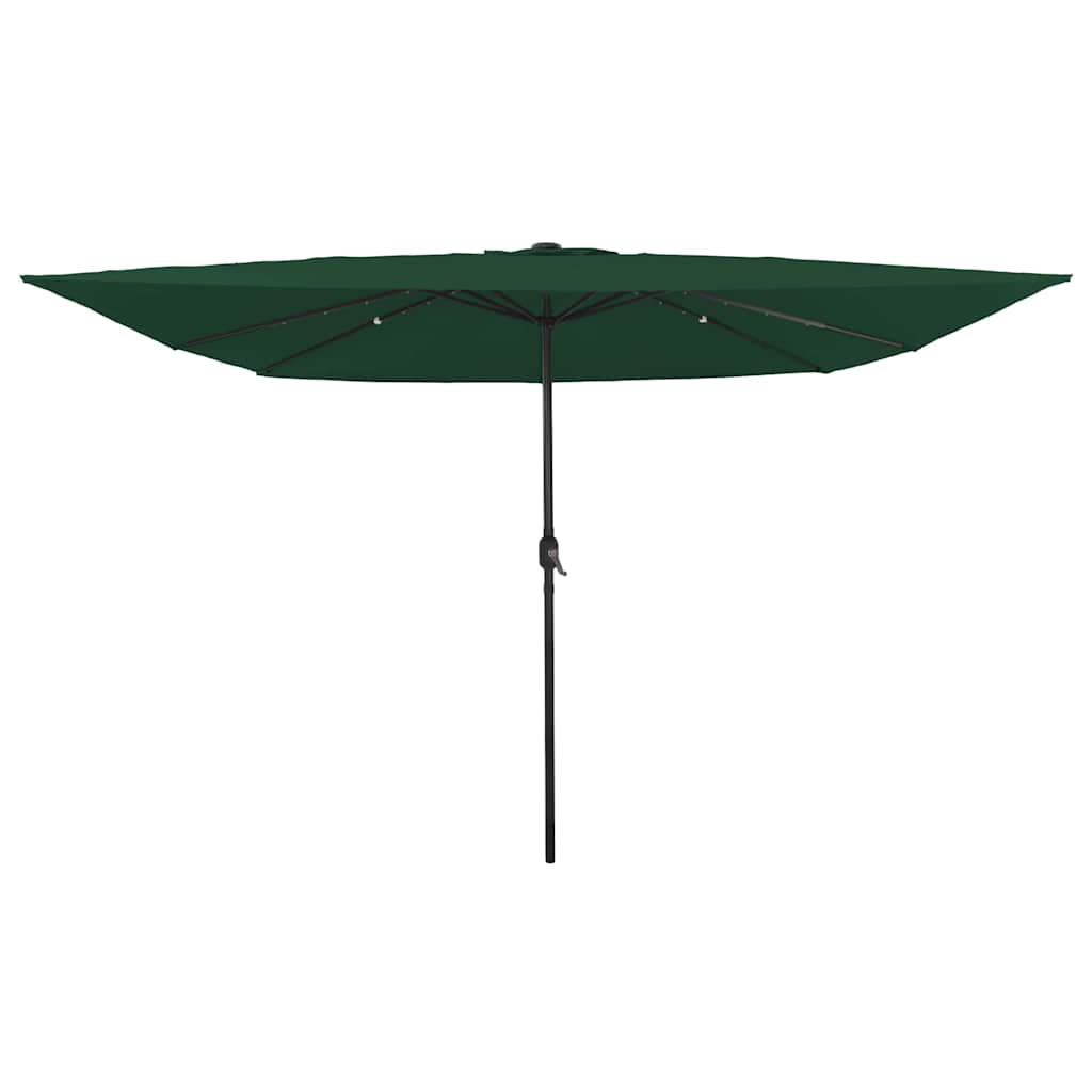 Vrtni suncobran Zelena 295 x 295 x 245 cm Poliester i čelik