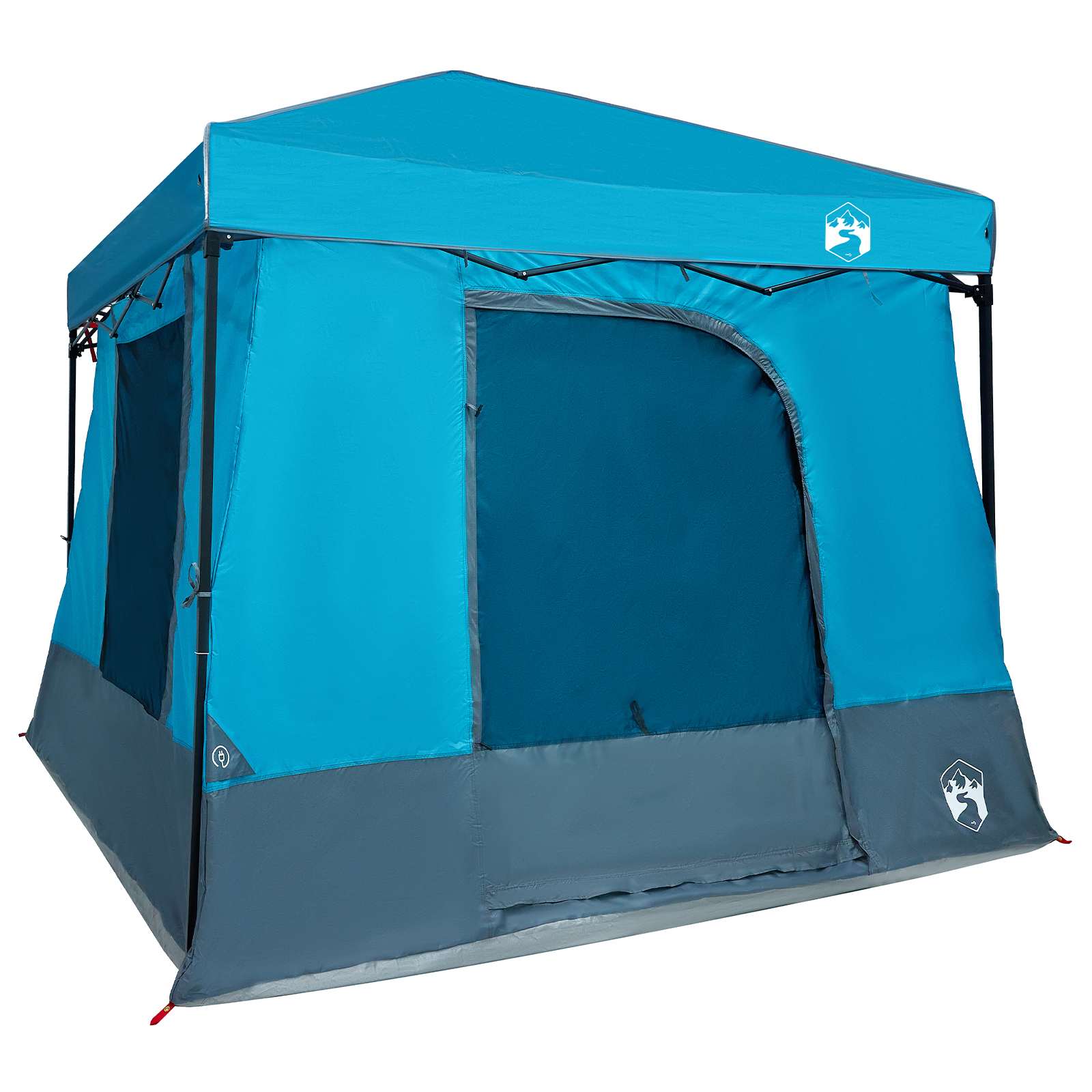 Set Kamp Šatora s krovom s pohranom 2 pcs Plava Tafta i Tkanina