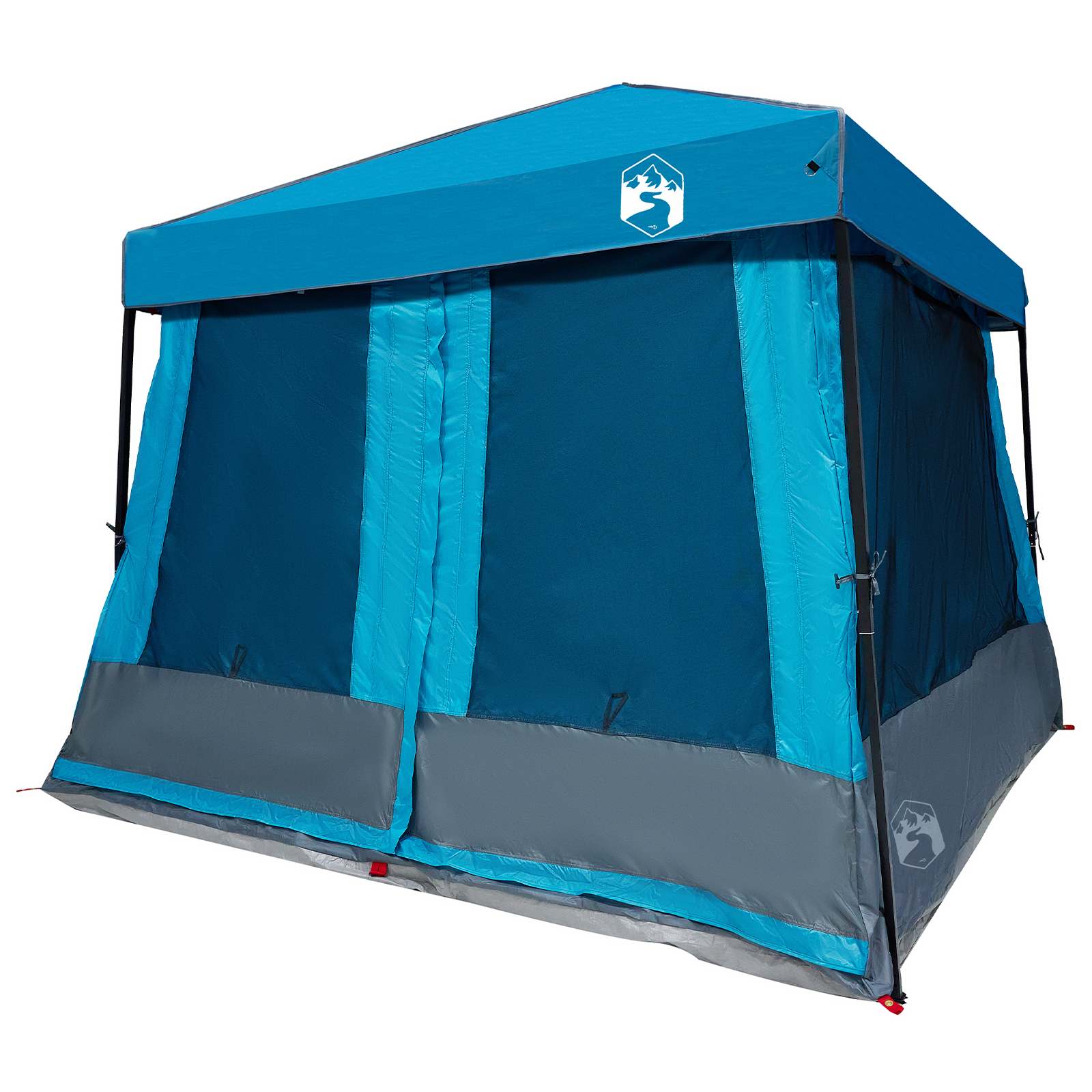 Set Kamp Šatora s krovom s pohranom 2 pcs Plava Tafta i Tkanina