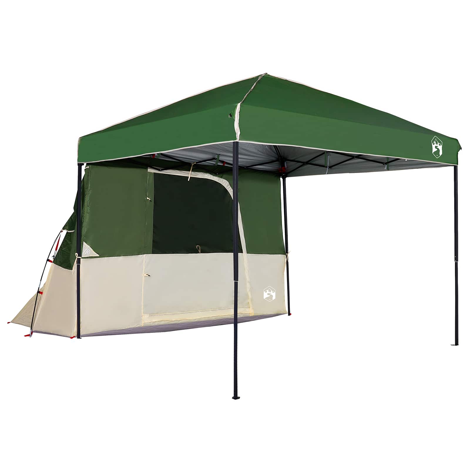 Set Kamp Šatora s krovom 2 pcs Zelena Tafta i Tkanina