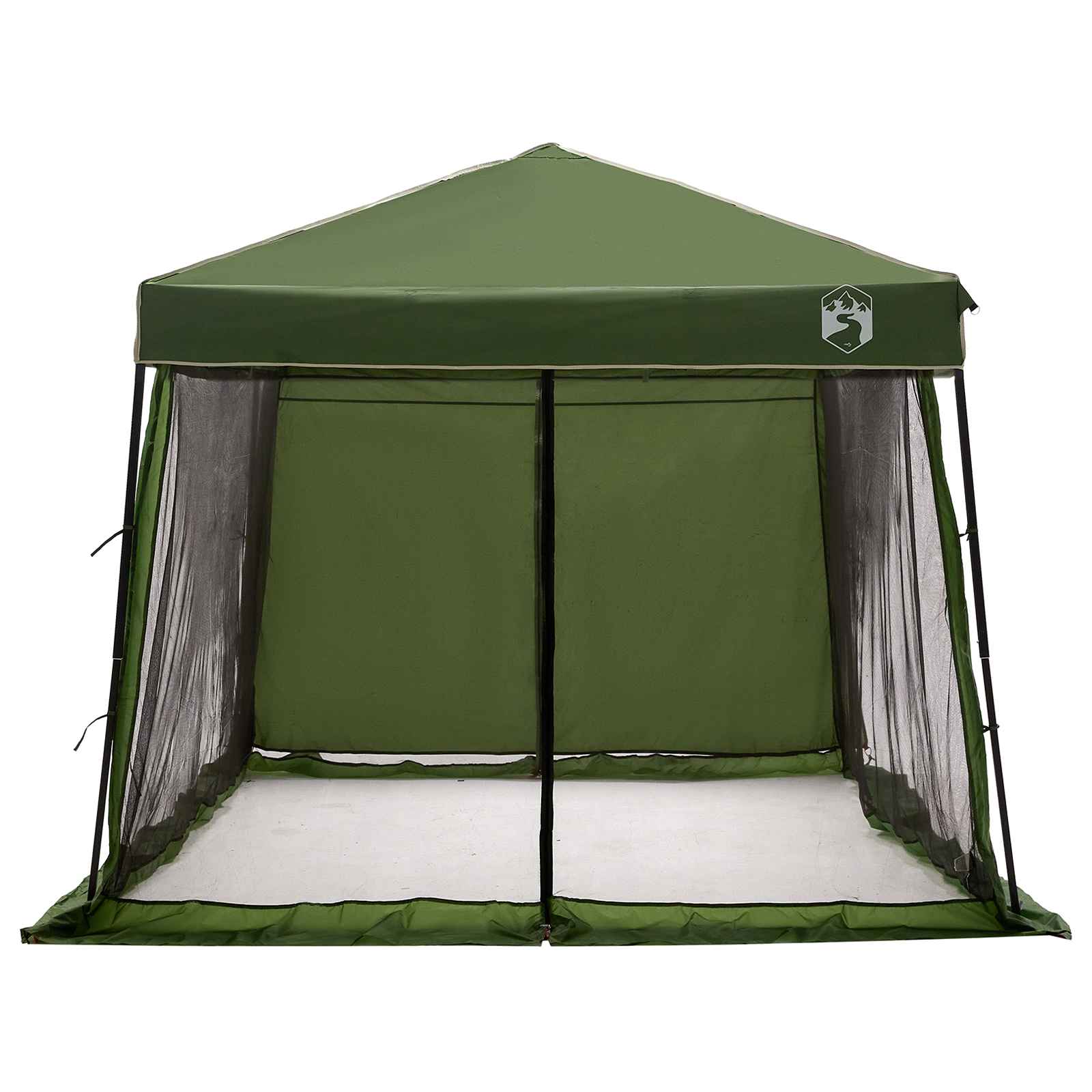 Set Kamp Šatora s krovom 2 pcs Zelena Tafta i Tkanina