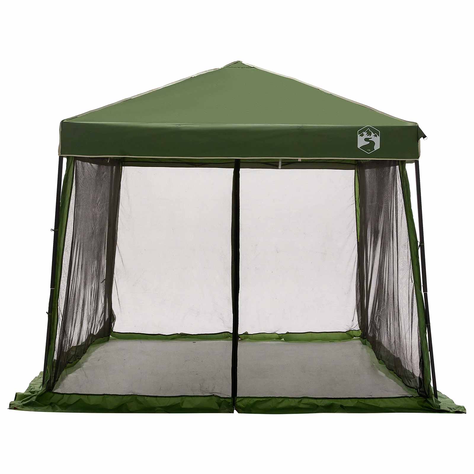 Set Kamp Šatora s krovom 2 pcs Zelena Tafta i Tkanina