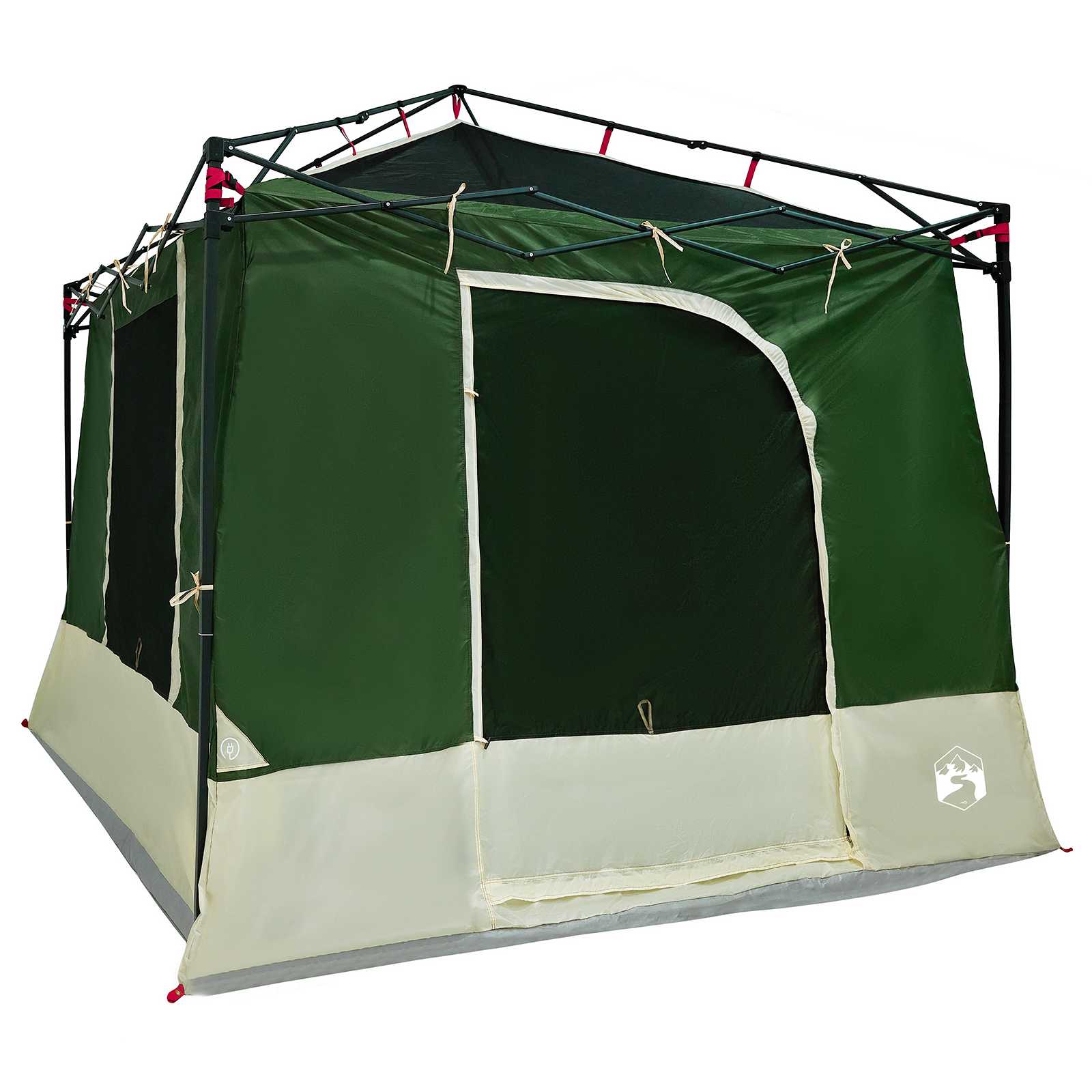 Set Kamp Šatora s krovom 2 pcs Zelena Tafta i Tkanina