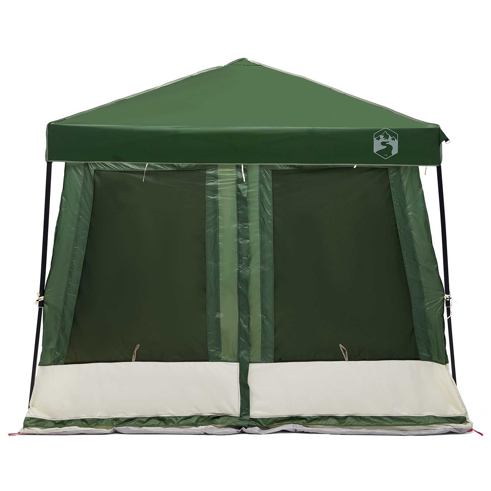 Set Kamp Šatora s krovom 2 pcs Zelena Tafta i Tkanina