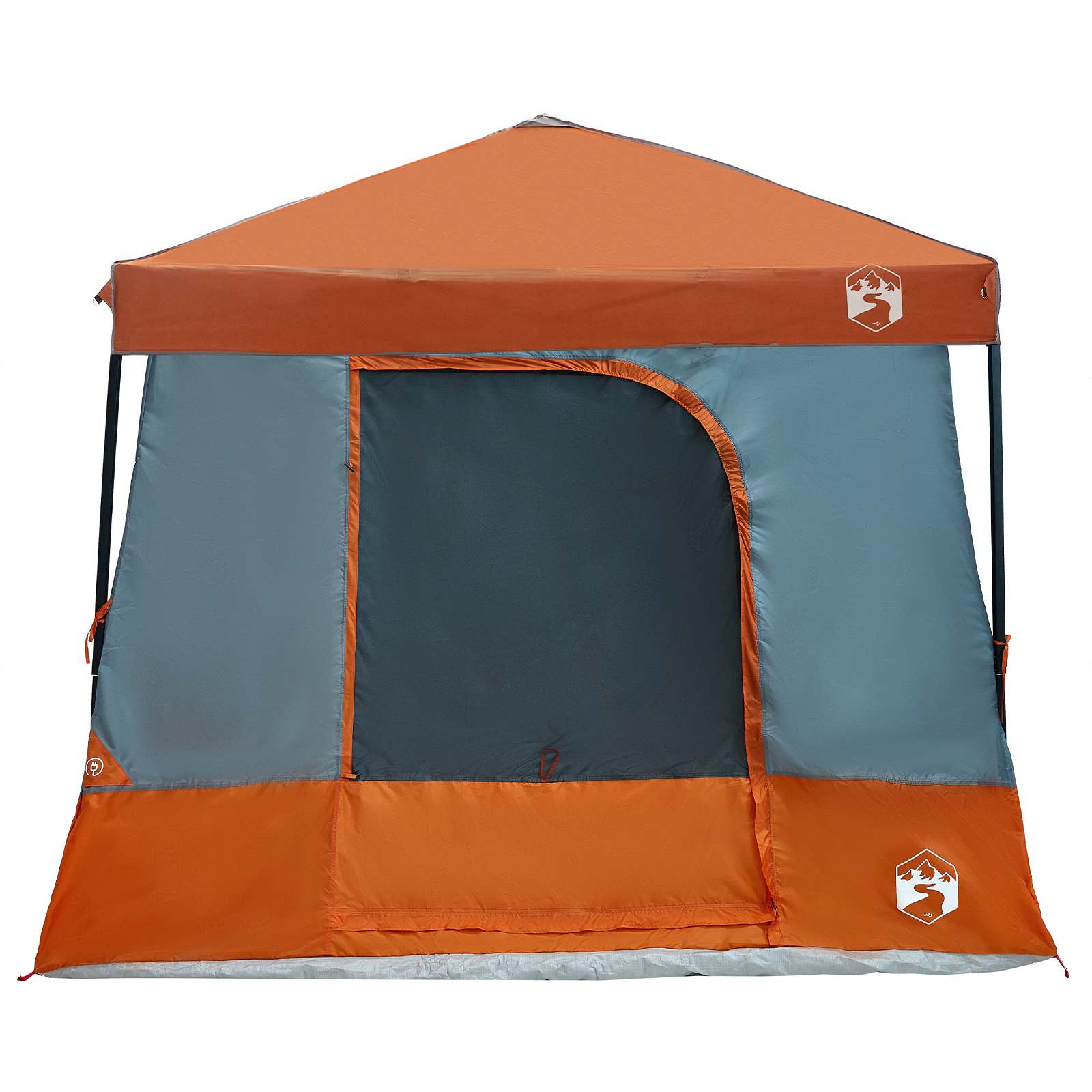 Set Kamp Šatora 2 pcs Siva i narančasta Tafta i Tkanina