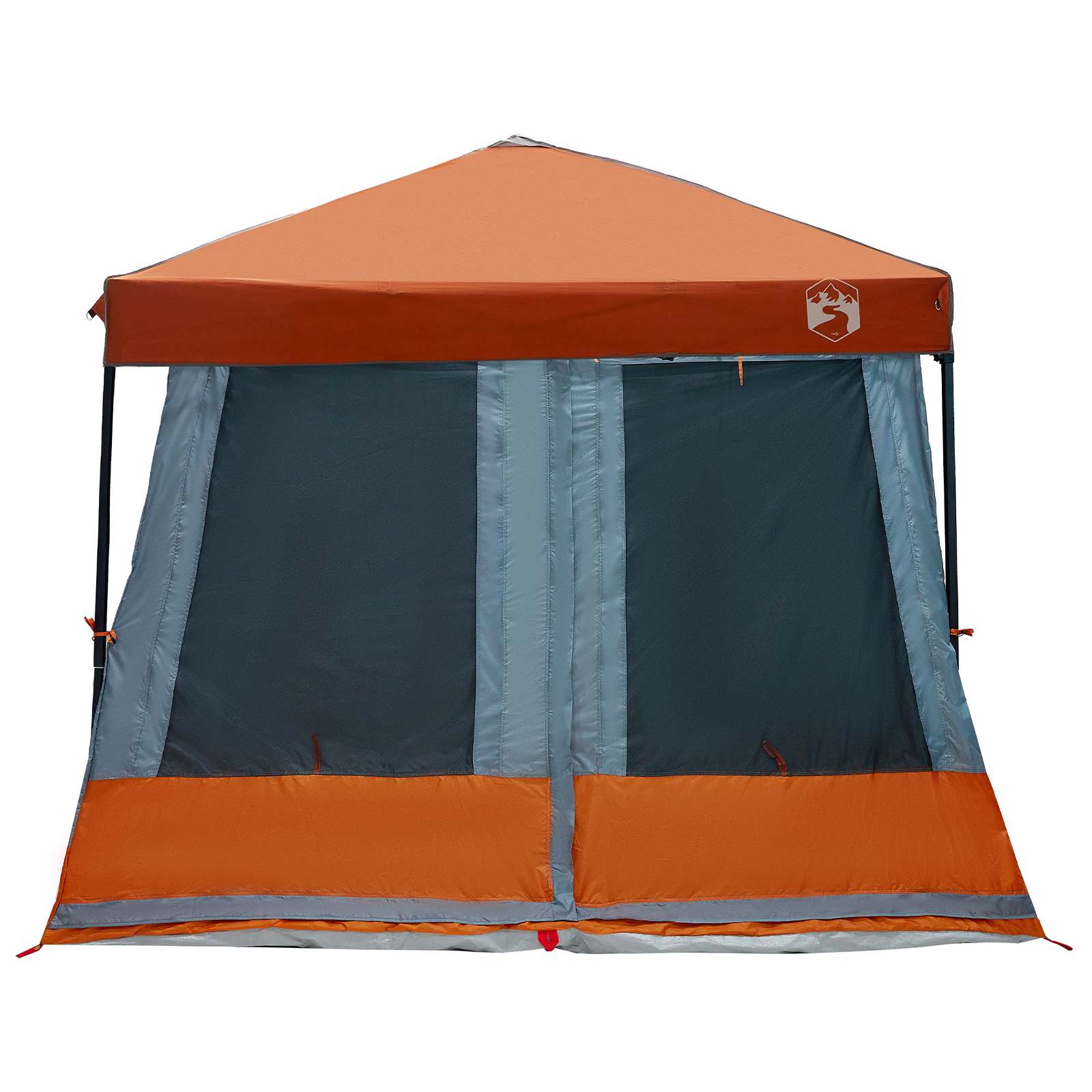 Set Kamp Šatora 2 pcs Siva i narančasta Tafta i Tkanina