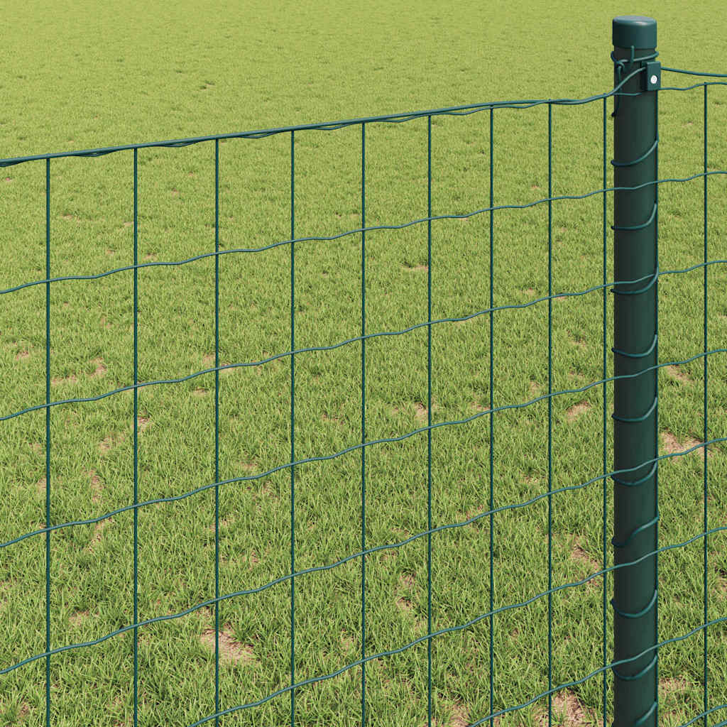 Euro ograda Zelena 1,5 x 10 m Željezo prekriveno PVC-om