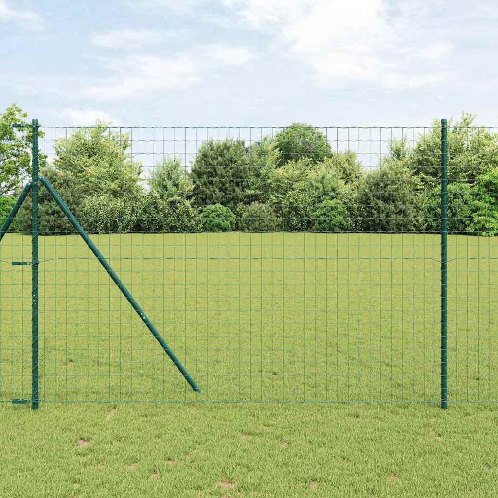 Euro ograda Zelena 1,6 x 10 m Željezo prekriveno PVC-om