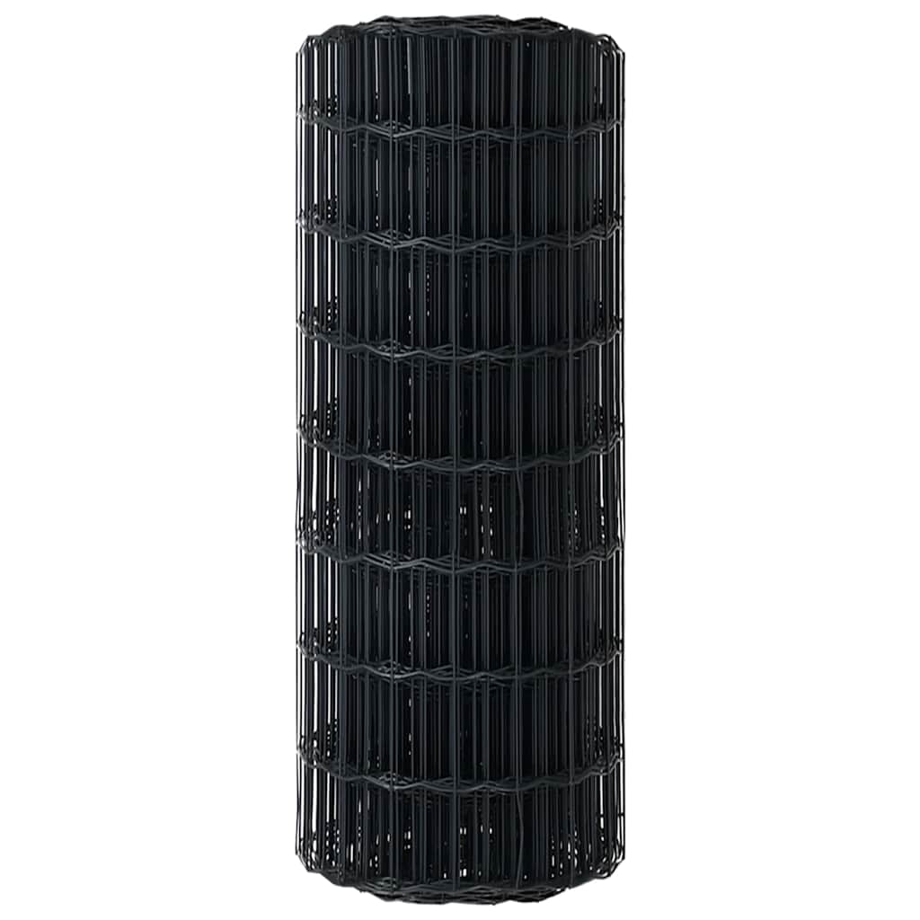 Euro ograda Siva 0,8 x 10 m Željezo prekriveno PVC-om