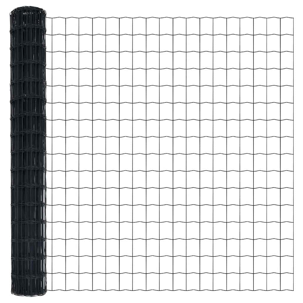 Euro ograda Siva 1.5 x 10 m Željezo prekriveno PVC-om
