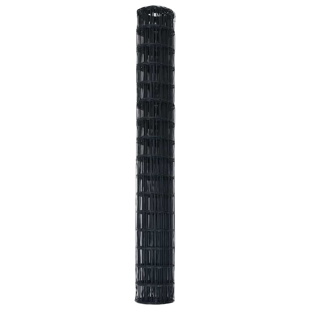 Euro ograda Siva 1,6 x 10 m Željezo prekriveno PVC-om