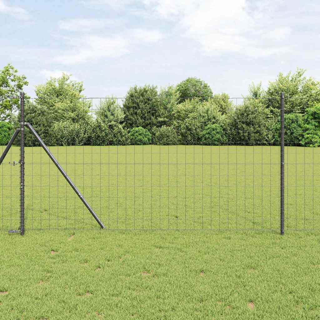 Euro ograda Siva 1,2 x 25 m Željezo prekriveno PVC-om