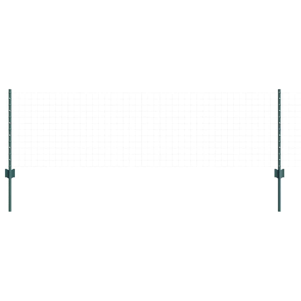 Stup za ogradu 22 pcs Zelena 100 cm Čelik