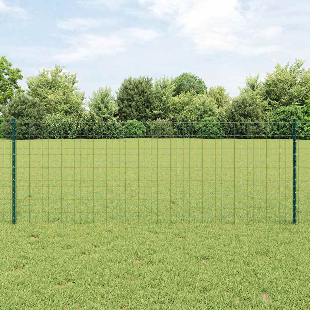 Stup za ogradu 44 pcs Zelena 120 cm Čelik