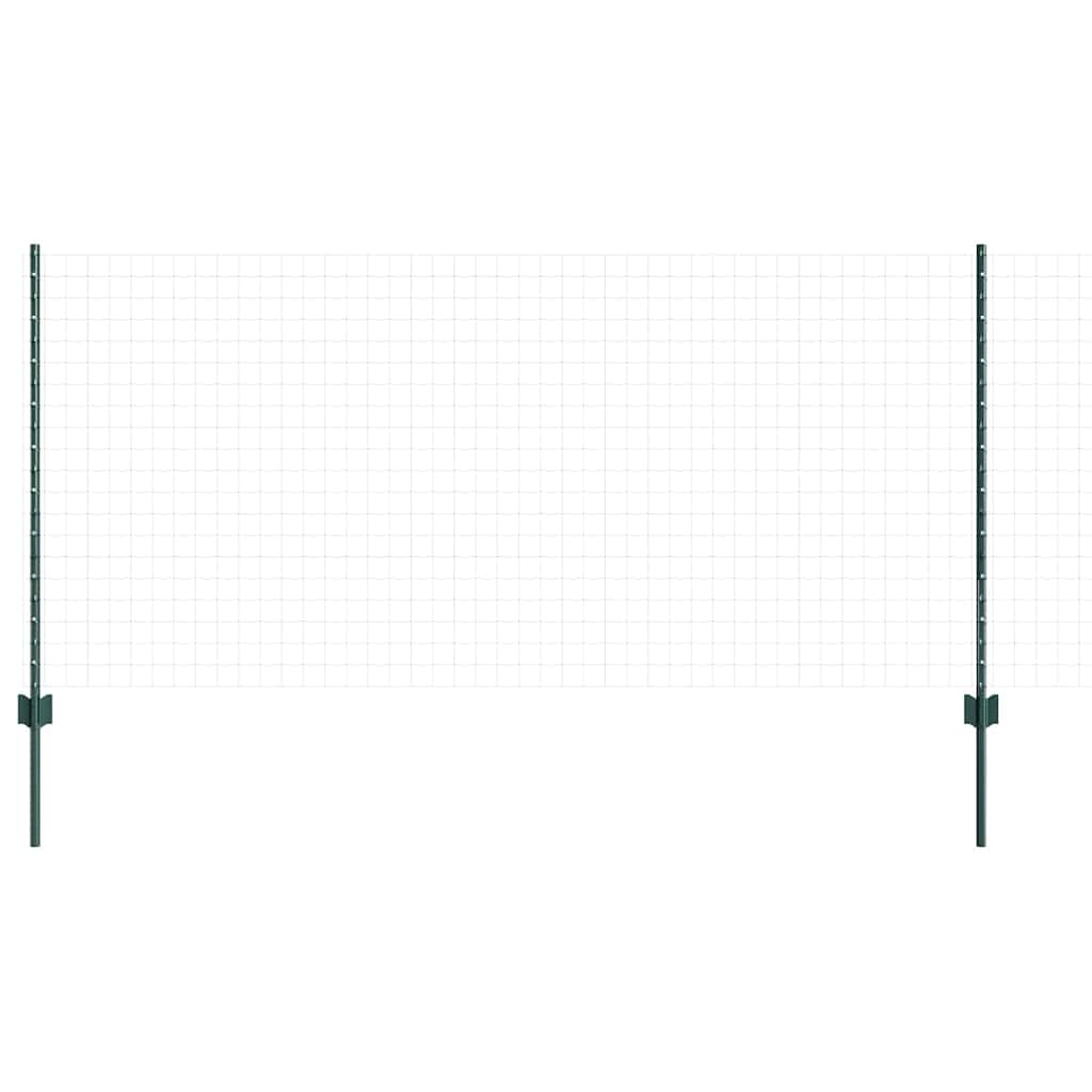 Stup za ogradu 44 pcs Zelena 140 cm Čelik
