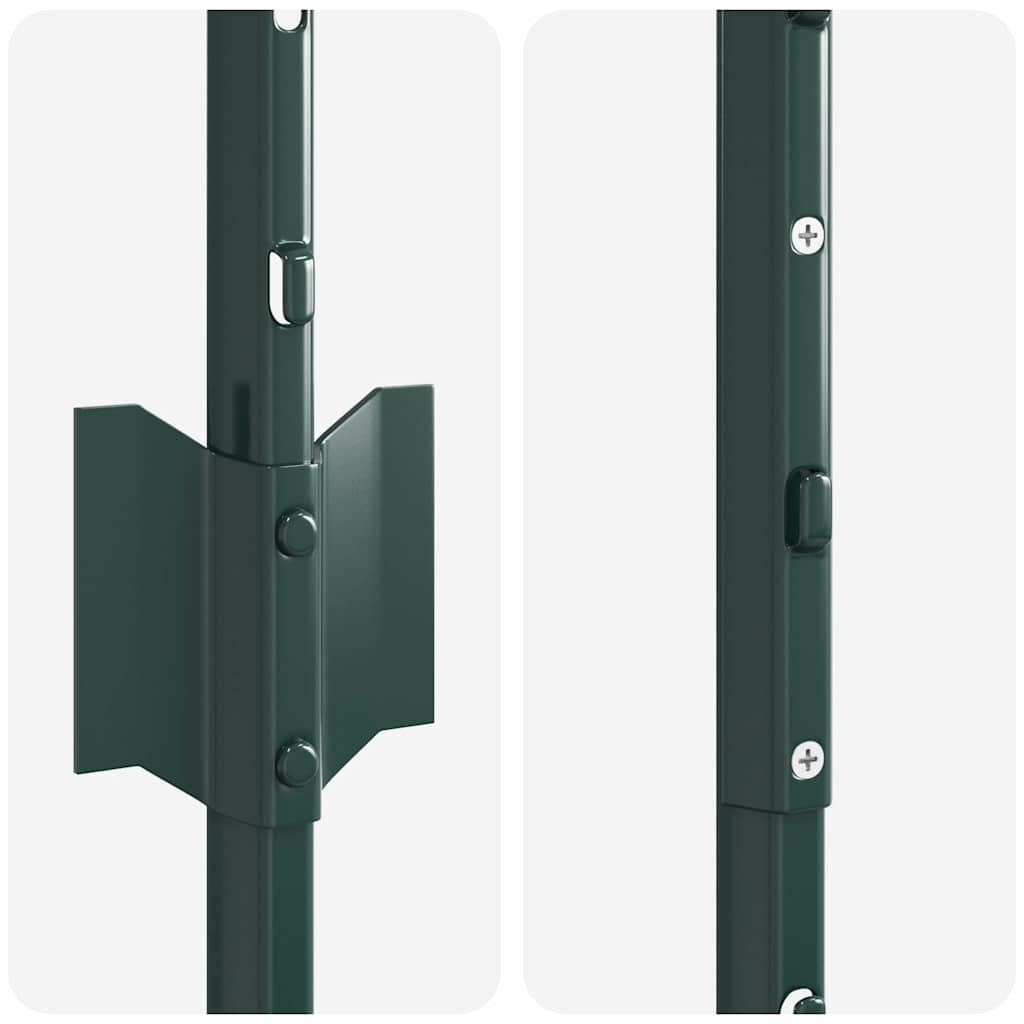 Stup za ogradu 44 pcs Zelena 160 cm Čelik