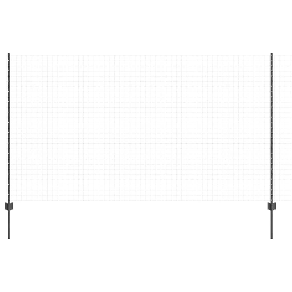 Stup za ogradu 22 pcs Siva 180 cm Čelik