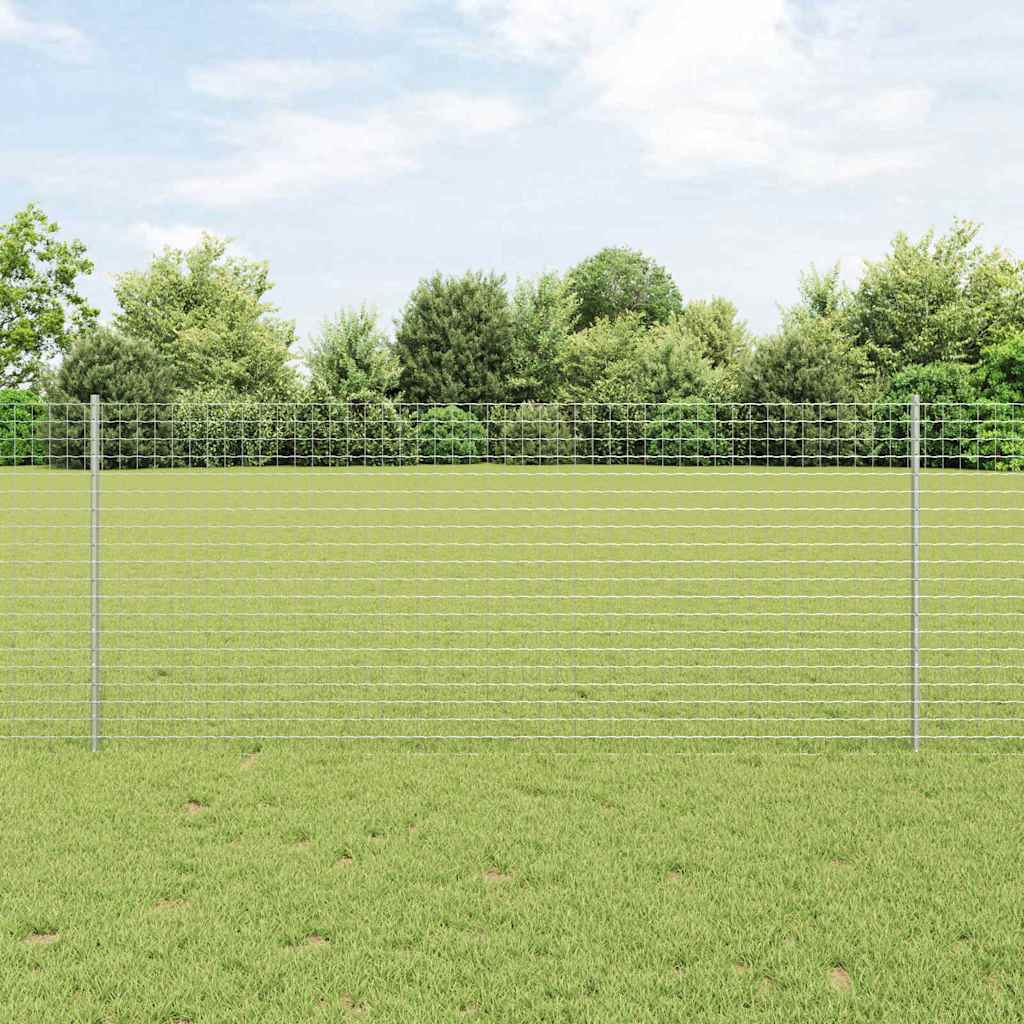Stup za ogradu 22 pcs Srebrno 140 cm Čelik