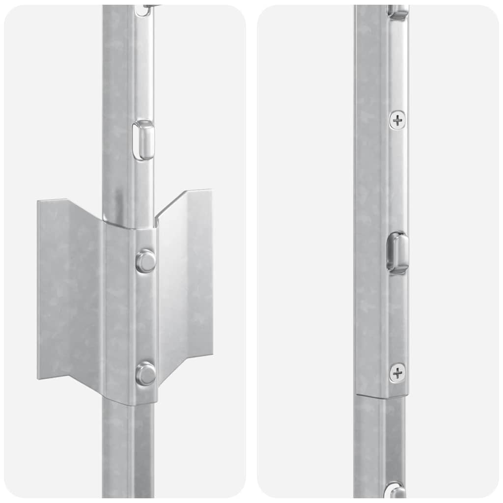Stup za ogradu 22 pcs Srebrno 160 cm Čelik