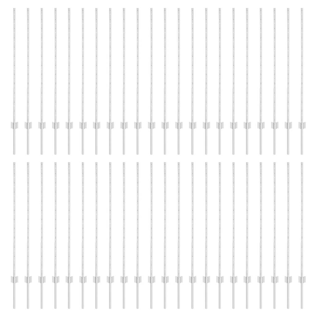 Stup za ogradu 44 pcs Srebrno 160 cm Čelik
