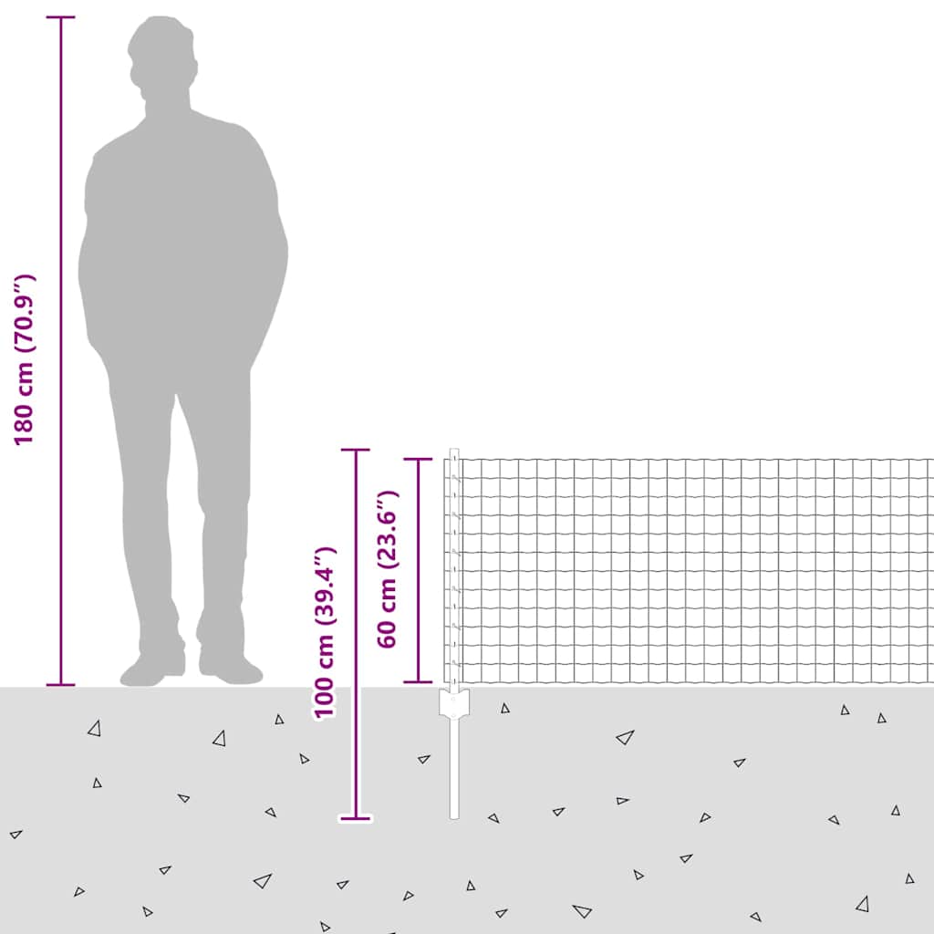 Zavarena žičana ograda 25 x 0,6 m (Š x V) Čelik premazan PVC-om