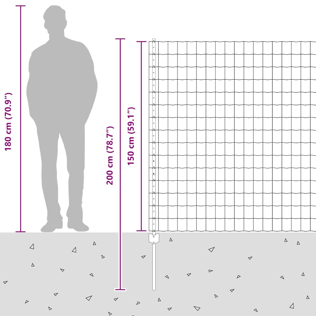 Zavarena žičana ograda 10 x 1,5 m (Š x V) Čelik premazan PVC-om
