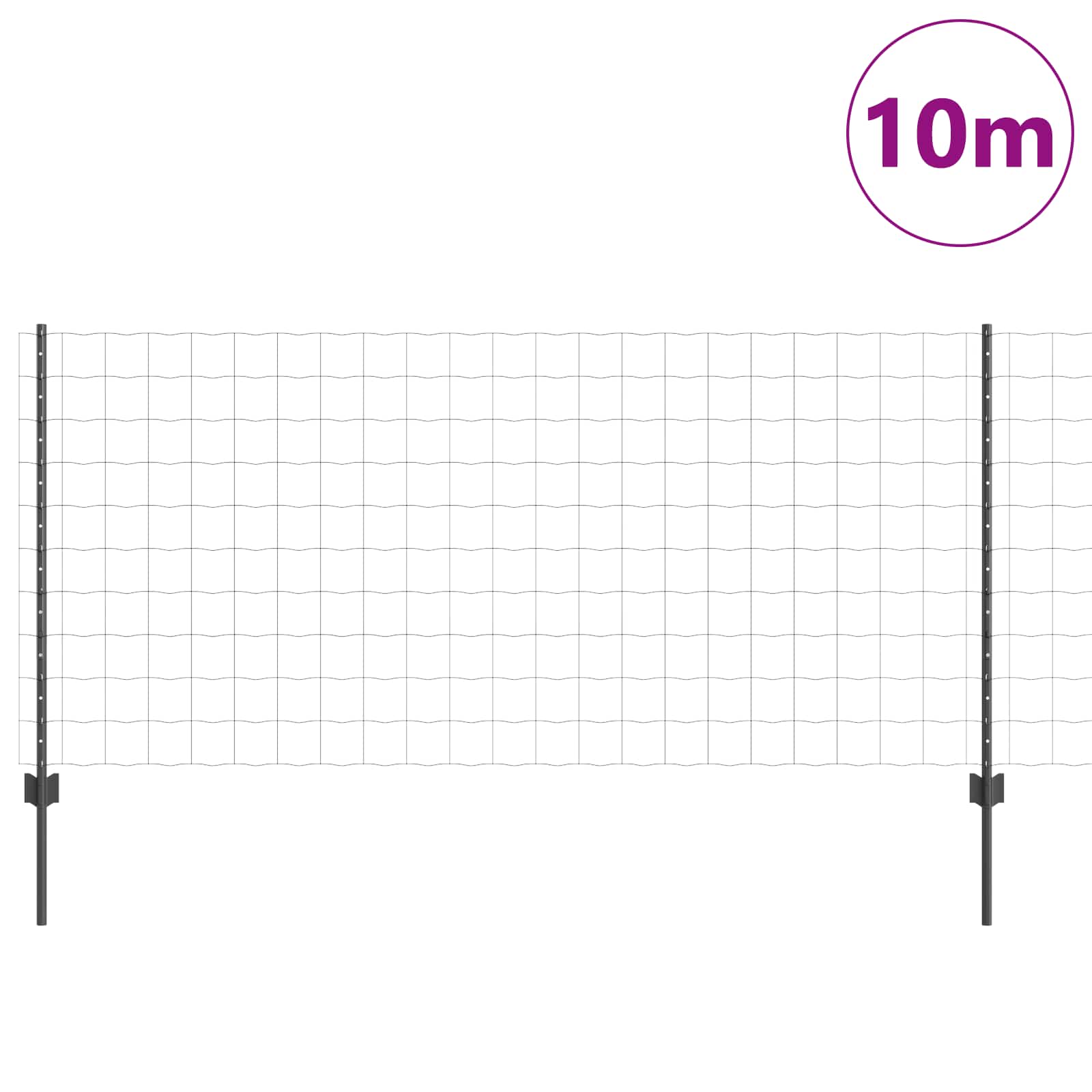 Zavarena žičana ograda 10 x 1 m (Š x V) Čelik premazan PVC-om