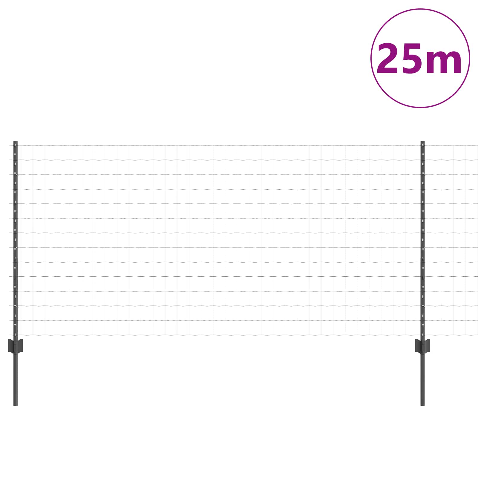 Zavarena žičana ograda 25 x 1 m (Š x V) Čelik premazan PVC-om