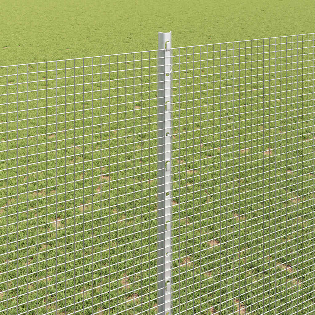 Zavarena žičana ograda s postom 10 x 1,4 m Srebrna Mreža