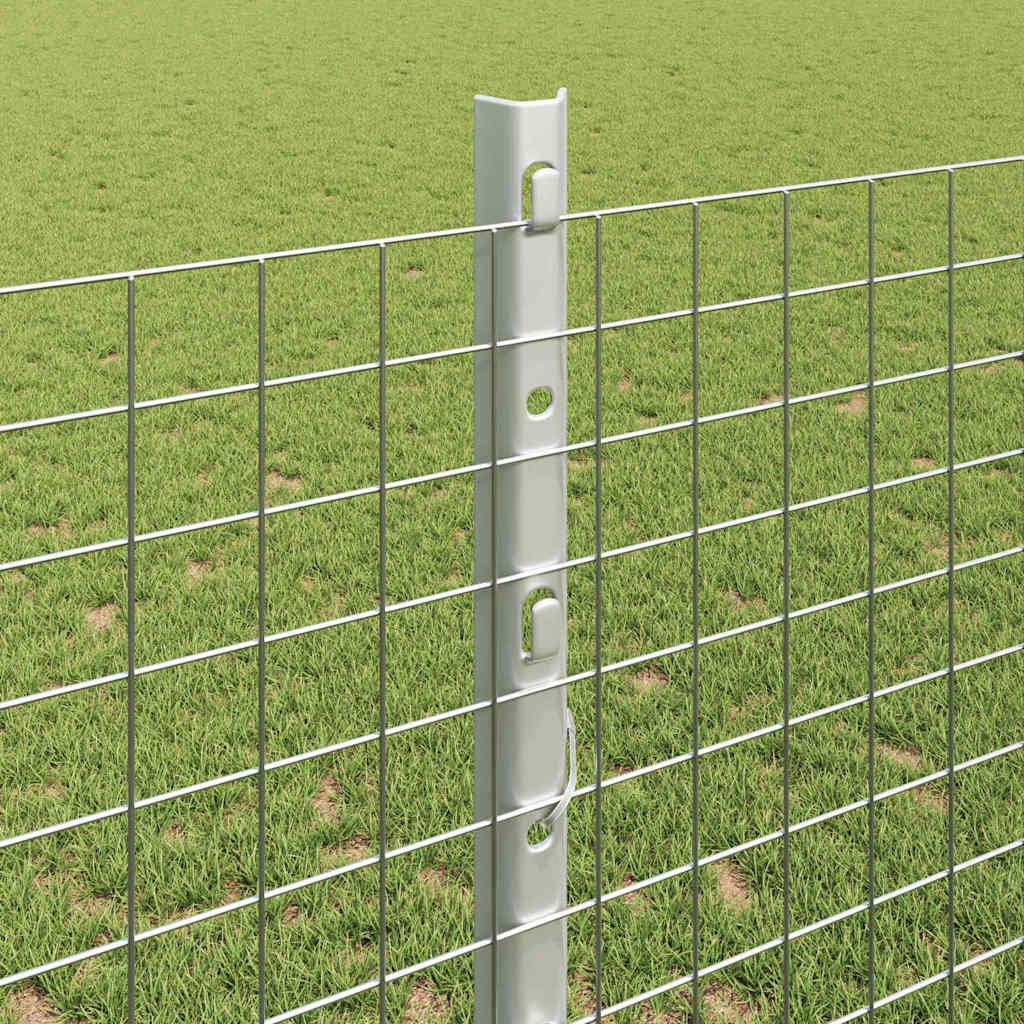 Zavarena žičana ograda s postom 25 x 1,2 m Srebrna Mreža