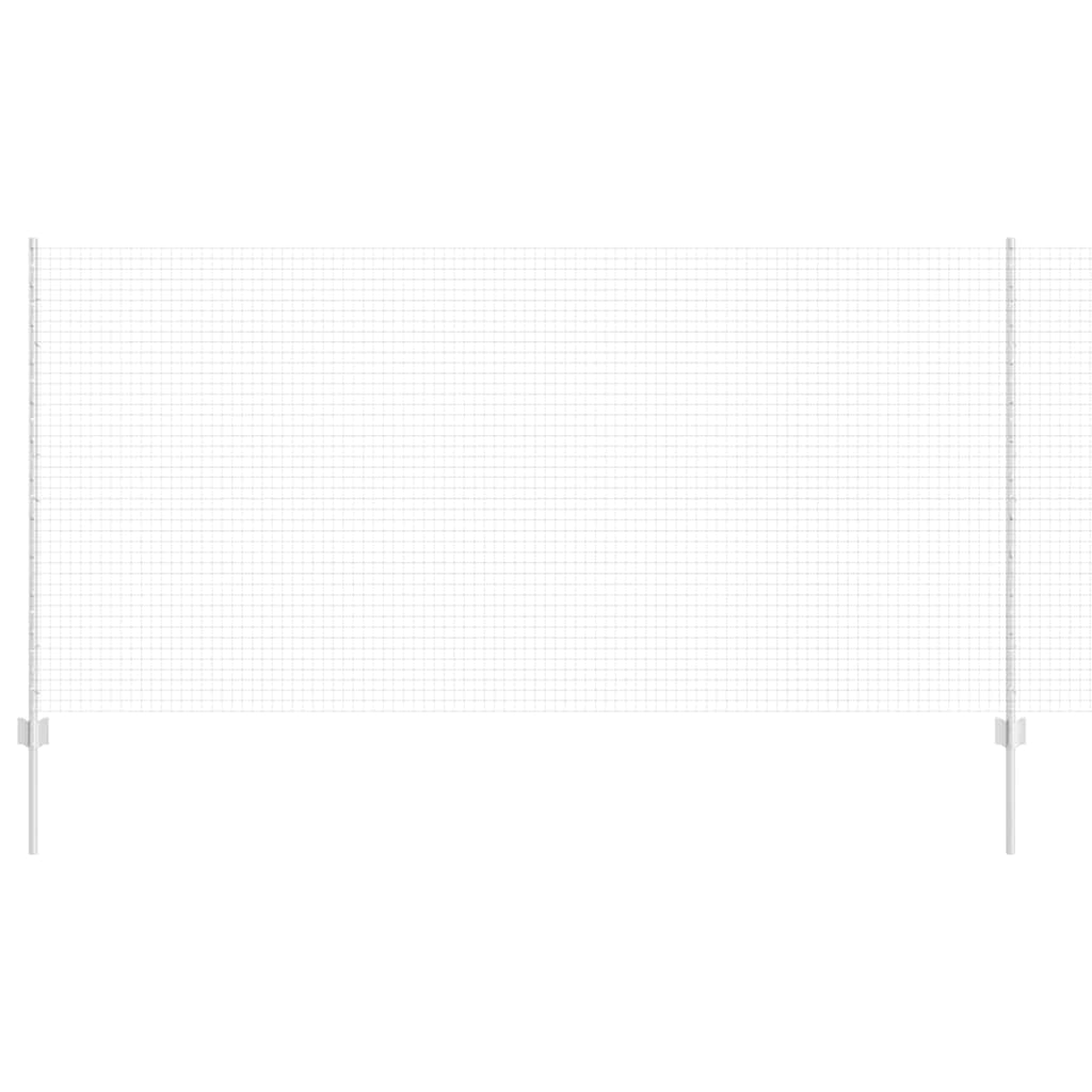 Zavarena žičana ograda s postom 25 x 1,2 m Srebrna Mreža