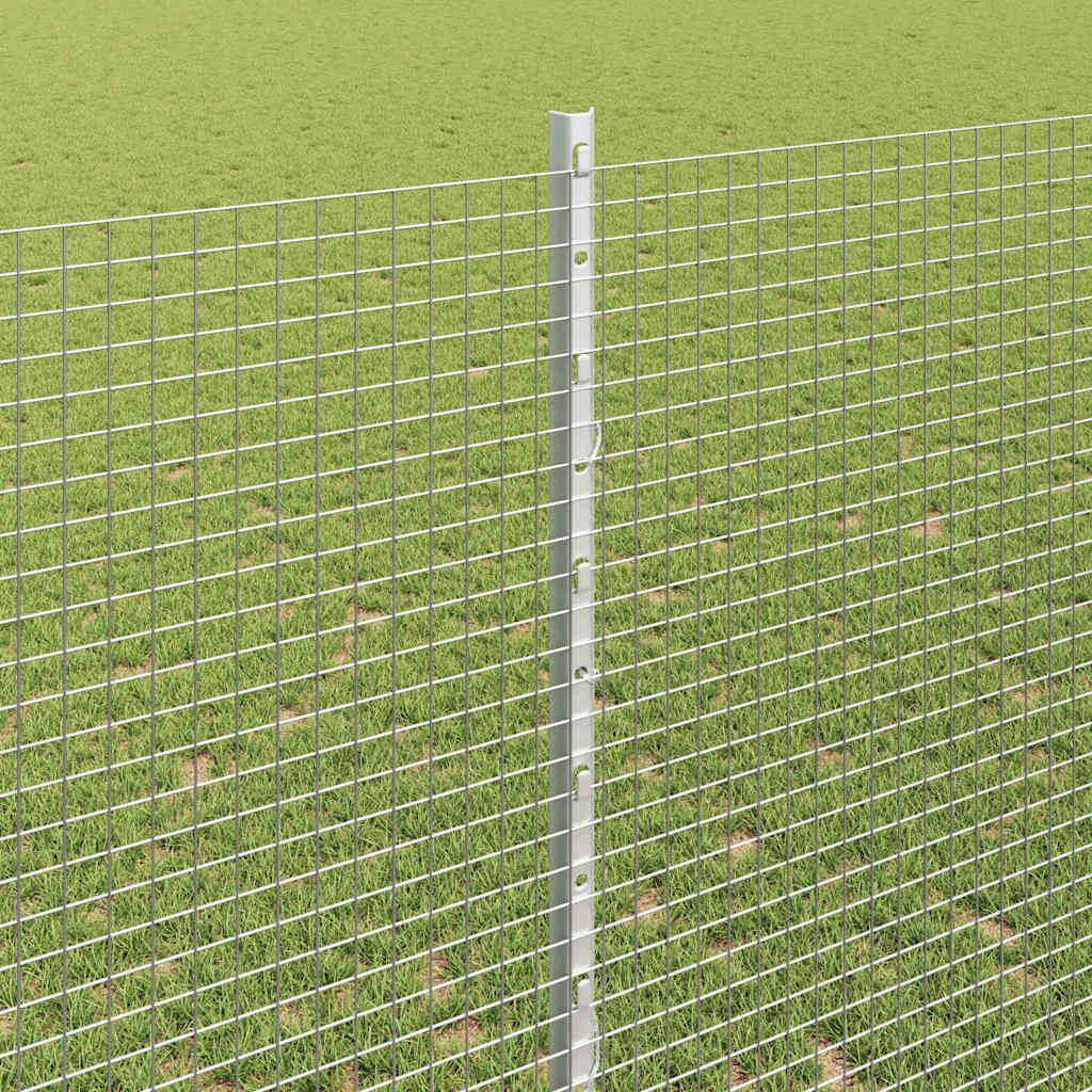 Zavarena žičana ograda s postom 25 x 1,4 m Srebrna Mreža