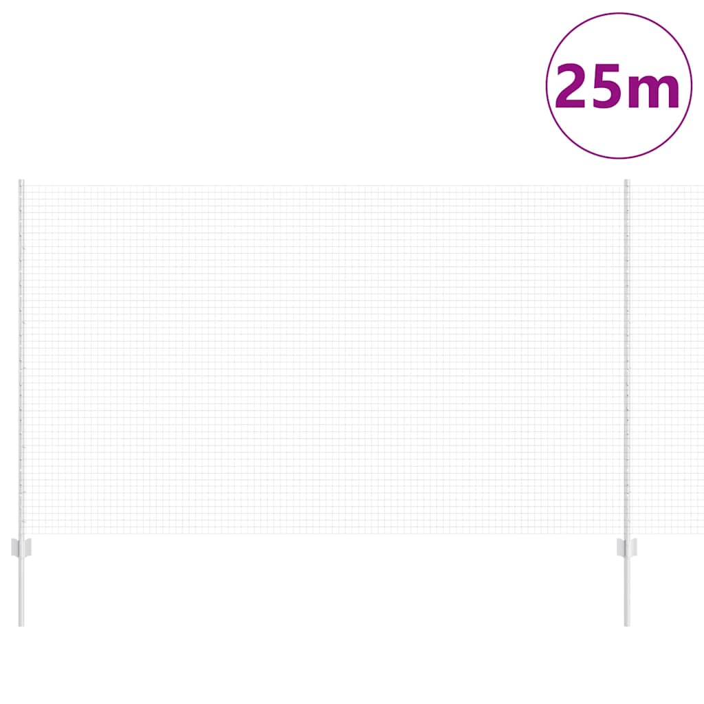 Zavarena žičana ograda s postom 25 x 1,4 m Srebrna Mreža