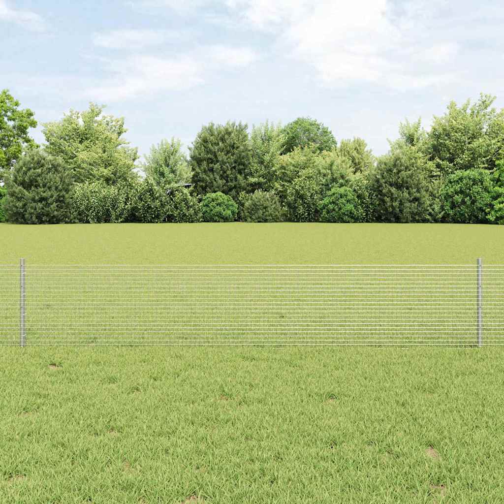 Zavarena žičana ograda s postom 50 x 0,4 m Srebrna Mreža