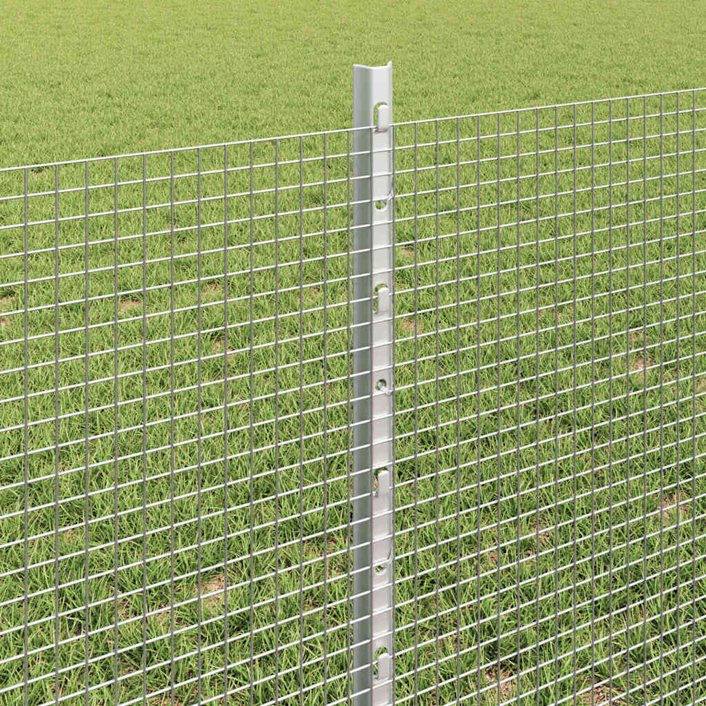 Zavarena žičana ograda s postom 50 x 0,6 m Srebrna Mreža
