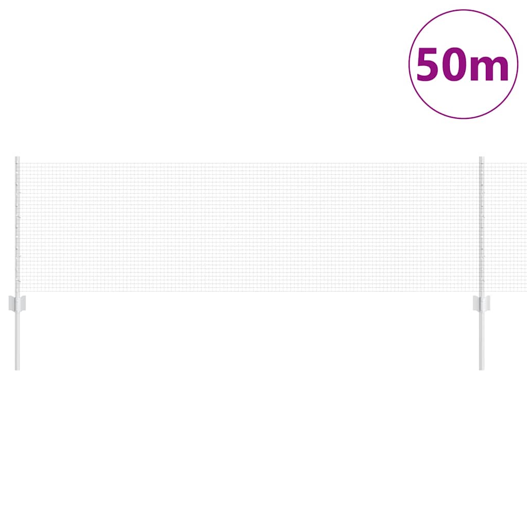 Zavarena žičana ograda s postom 50 x 0,6 m Srebrna Mreža