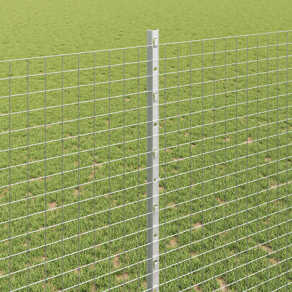 Zavarena žičana ograda s postom 50 x 1,4 m Srebrna Mreža