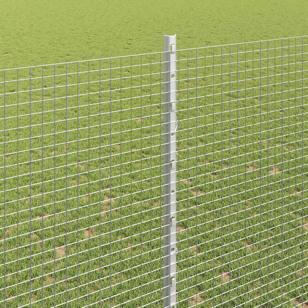 Zavarena žičana ograda s postom 50 x 1,6 m Srebrna Mreža