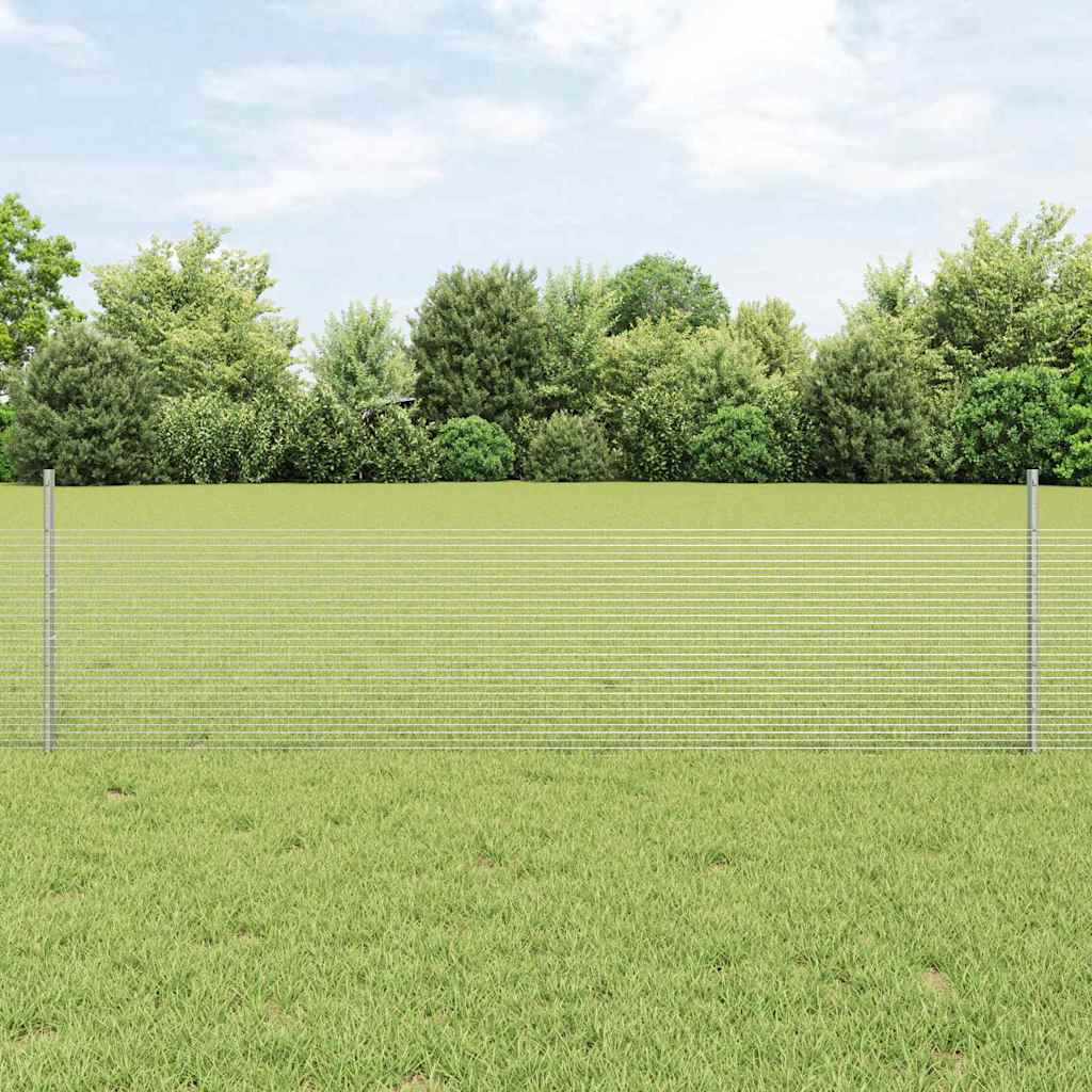 Zavarena žičana ograda s postom 100 x 0,5 m Srebrna Mreža