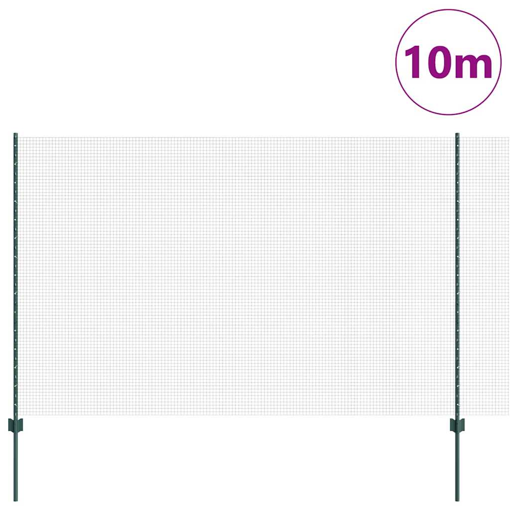 Zavarena žičana ograda s postom 10 x 1,6 m Zelena Mreža