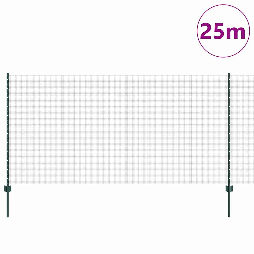 Zavarena žičana ograda s postom 25 x 1,2 m Zelena Mreža