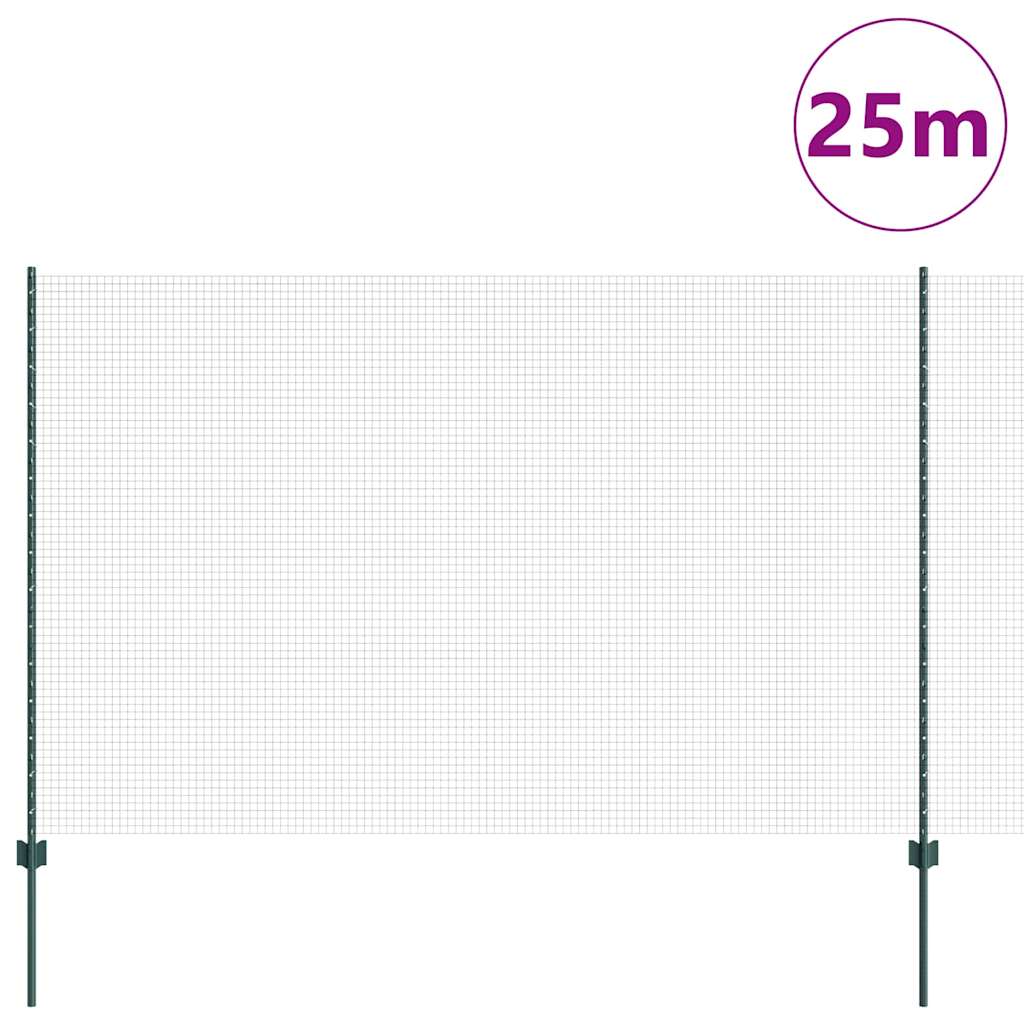 Zavarena žičana ograda s postom 25 x 1,5 m Zelena Mreža
