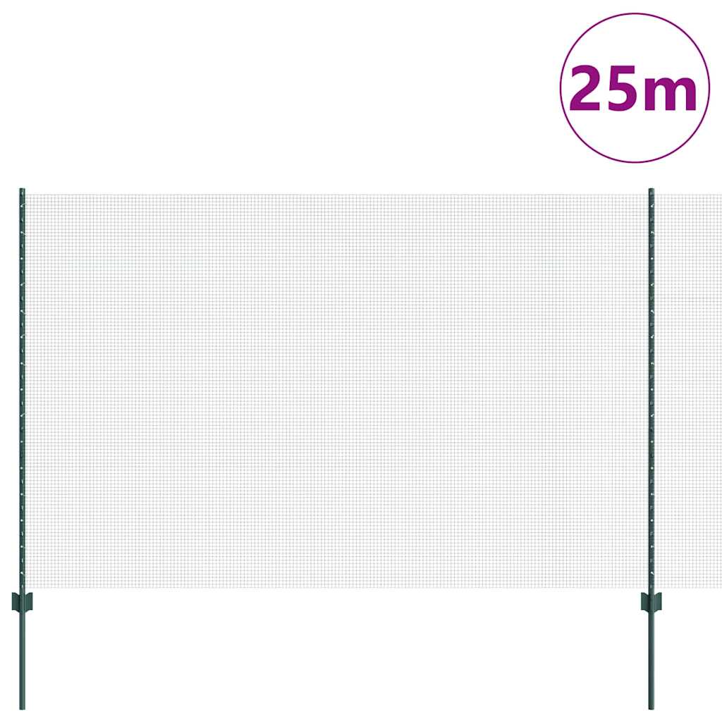 Zavarena žičana ograda s postom 25 x 1,6 m Zelena Mreža