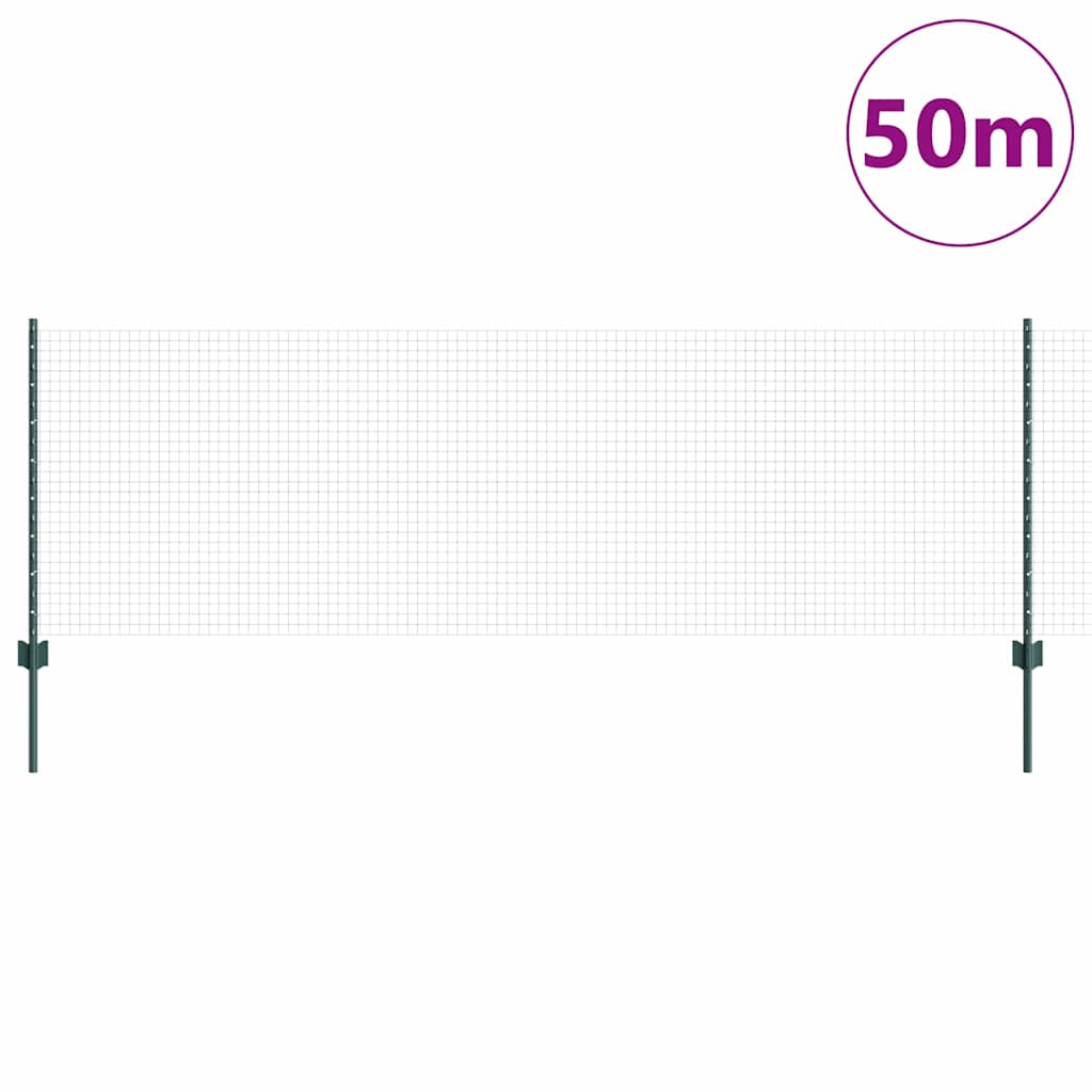 Zavarena žičana ograda s postom 50 x 0,8 m Zelena Mreža
