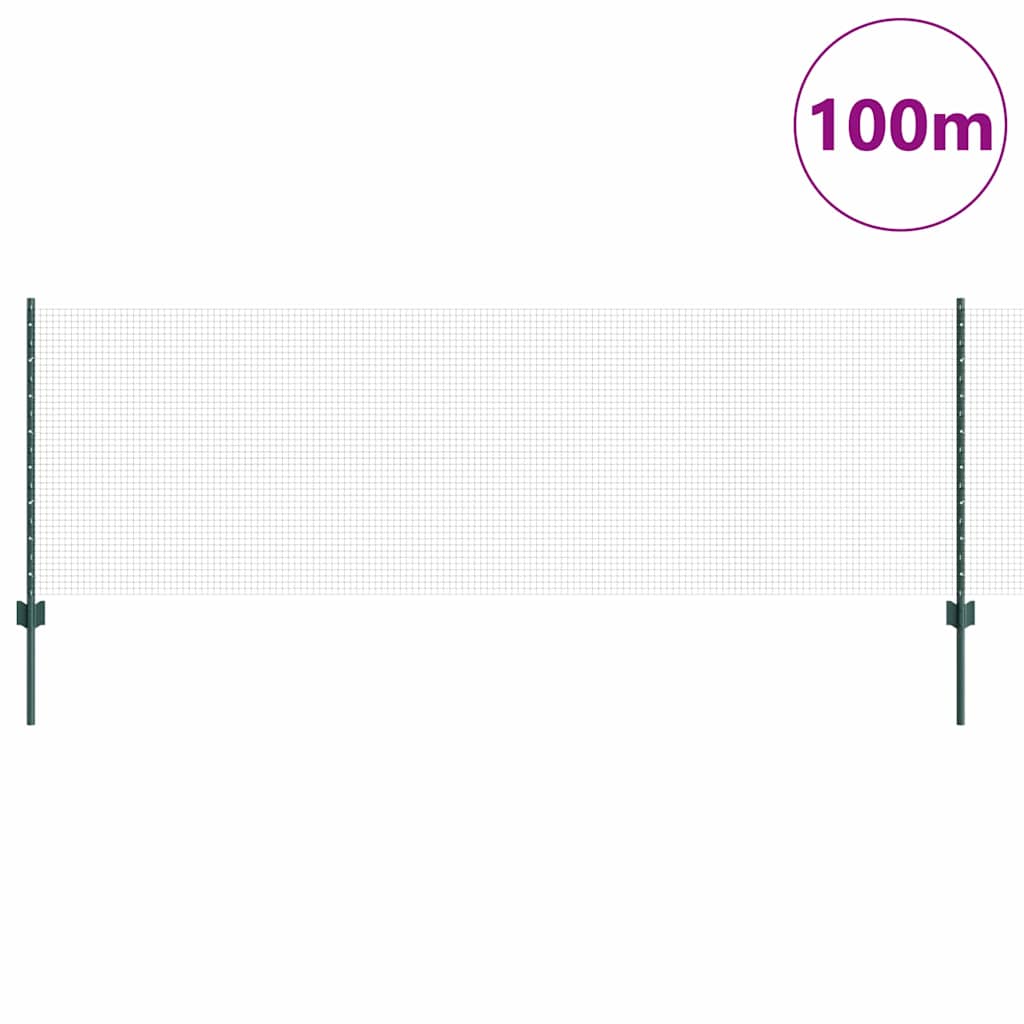 Zavarena žičana ograda s postom 100 x 0,8 m Zelena Mreža